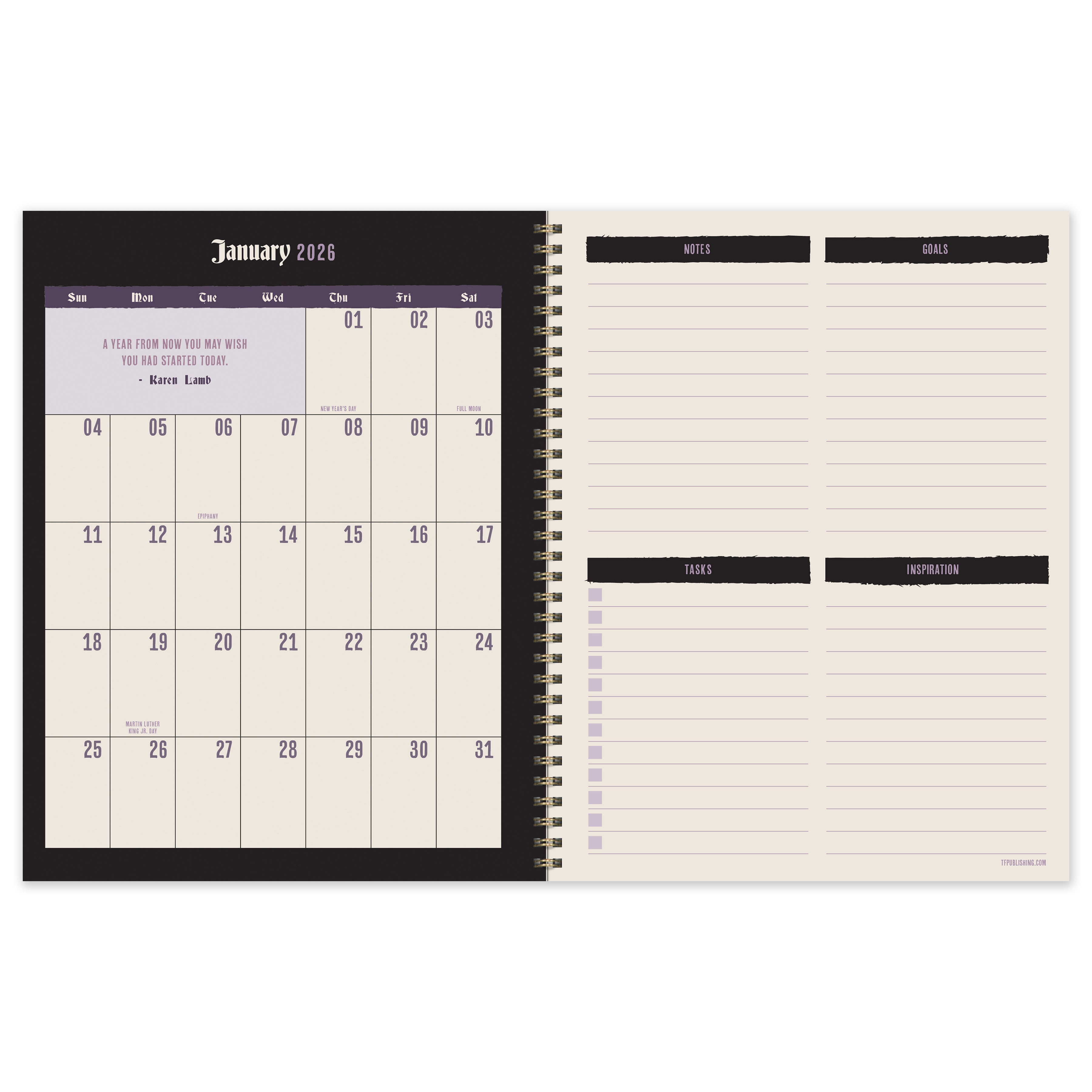 2026 Red Roses - Large Monthly & Weekly Diary/Planner