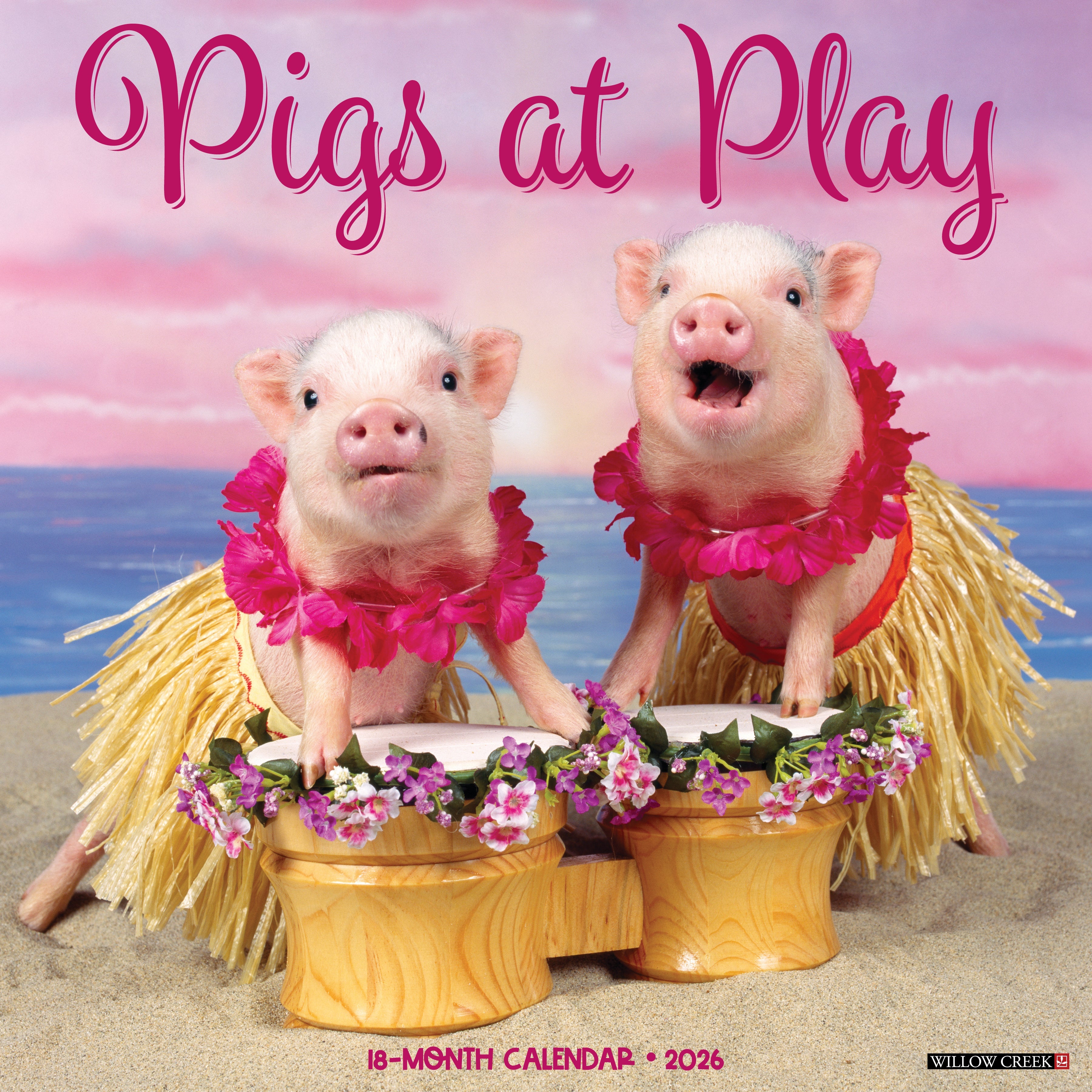 2026 Pigs at Play - Square Wall