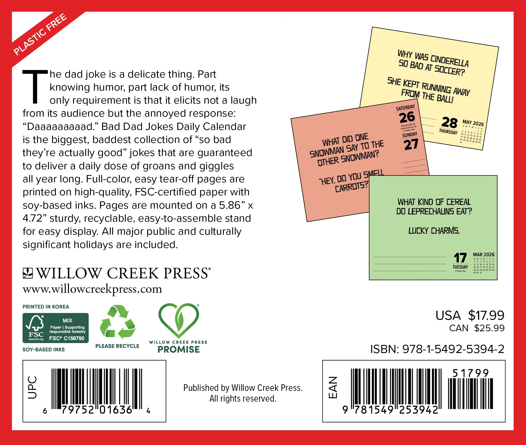 2026 Bad Dad Jokes - Boxed Page-A-Day