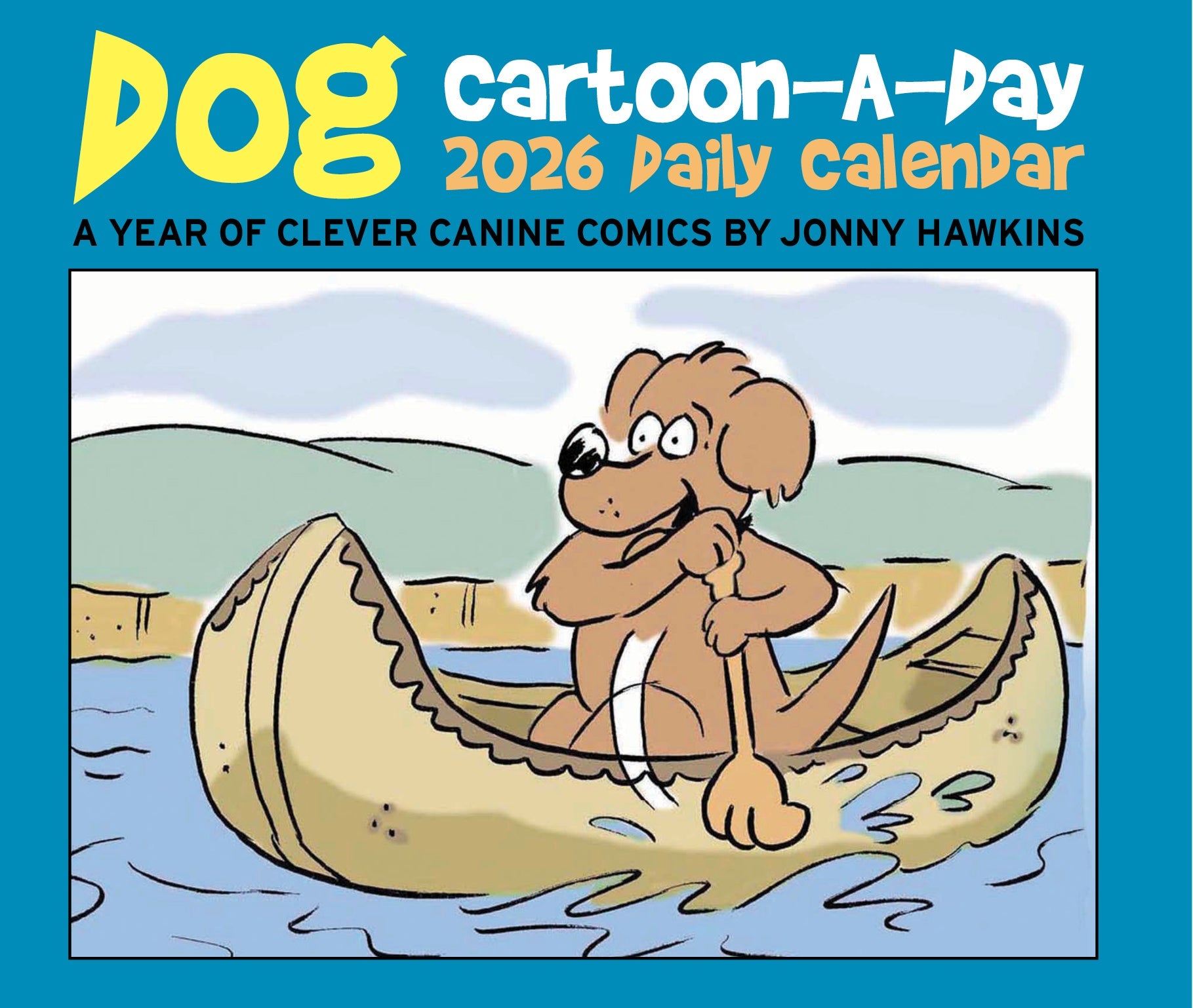 2026 Dog Cartoon-a-Day by Jonny Hawkins - Boxed Page-A-Day