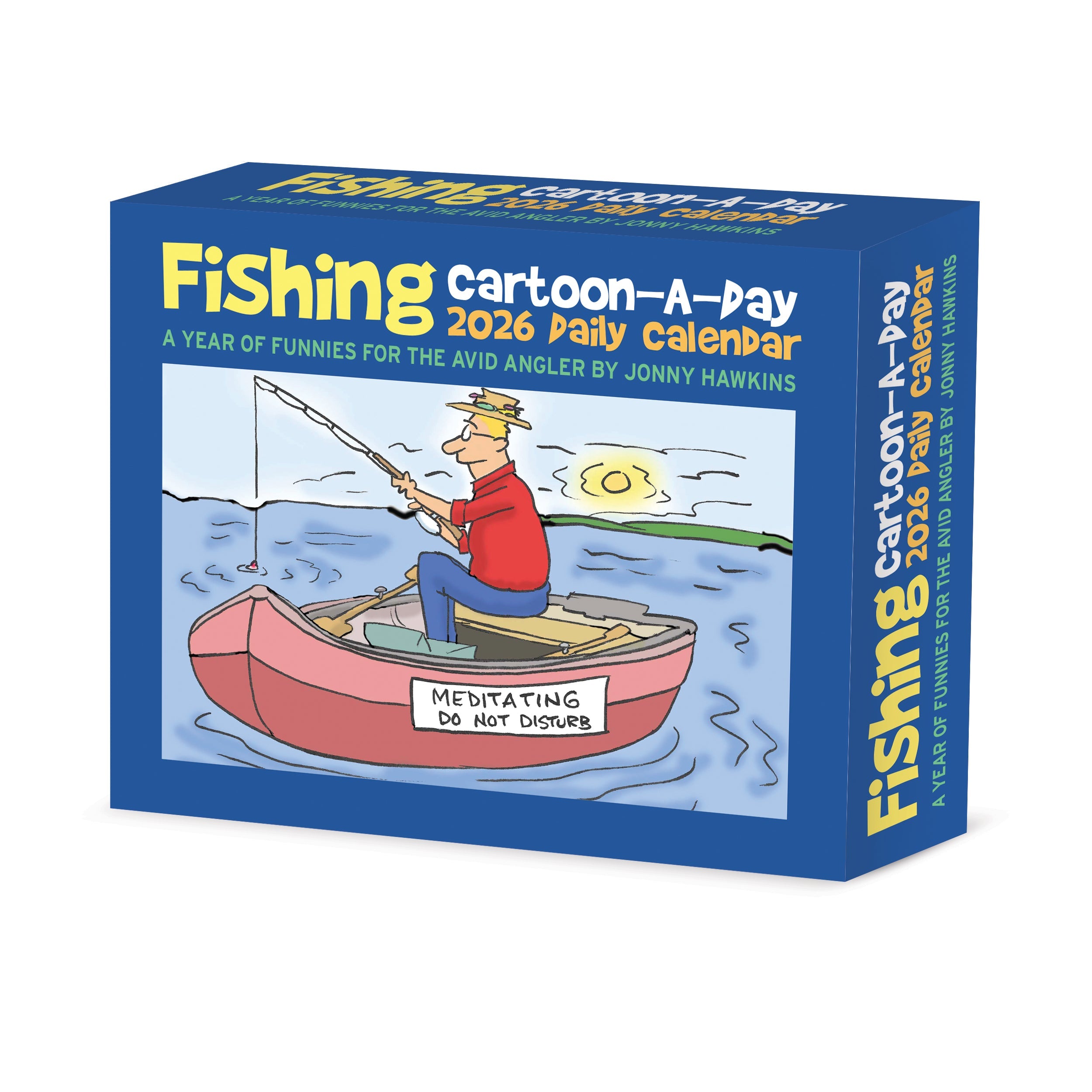 2026 Fishing Cartoon-A-Day by Jonny Hawkins - Boxed Page-A-Day