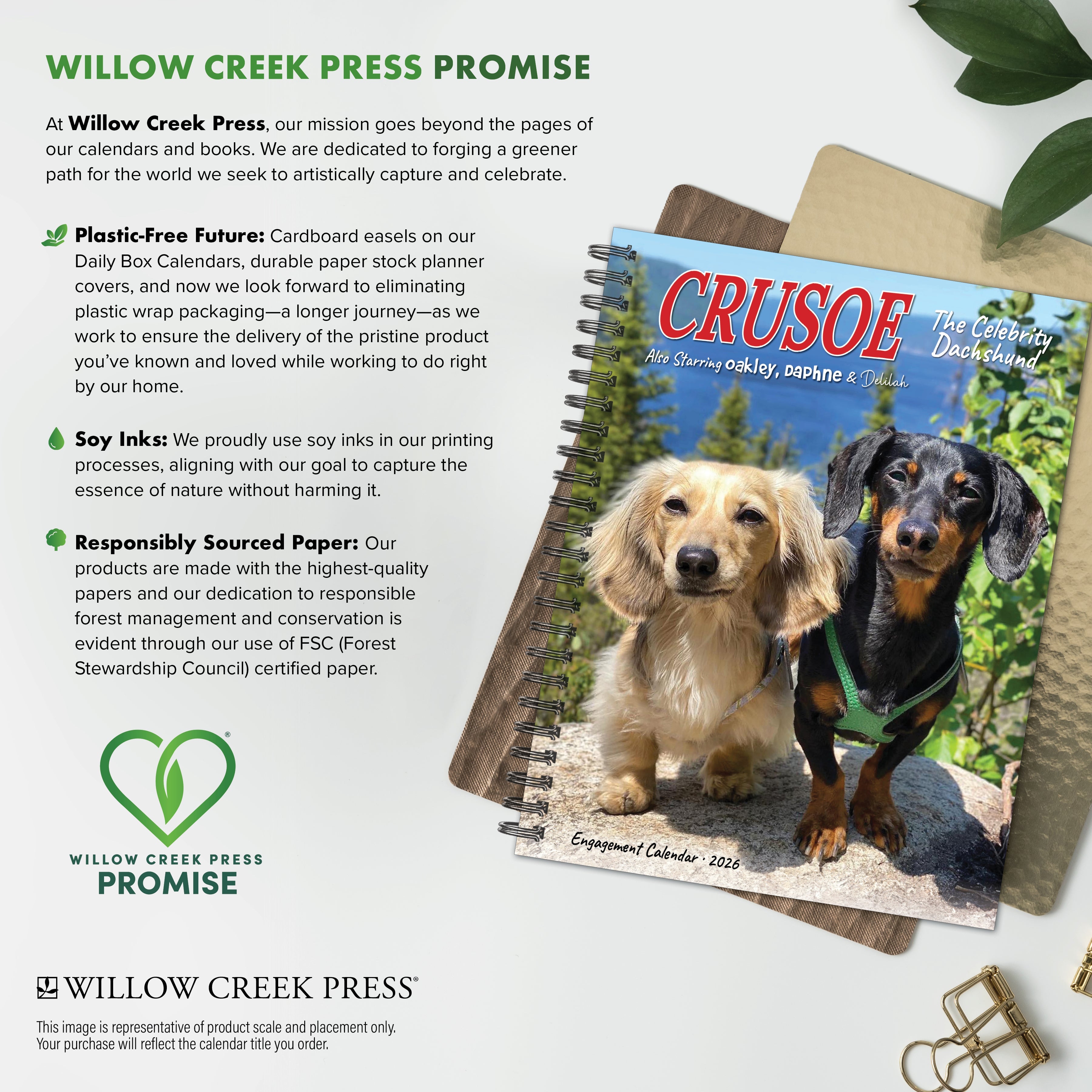 2026 Crusoe the Celebrity Dachshund - Weekly Diary/Planner