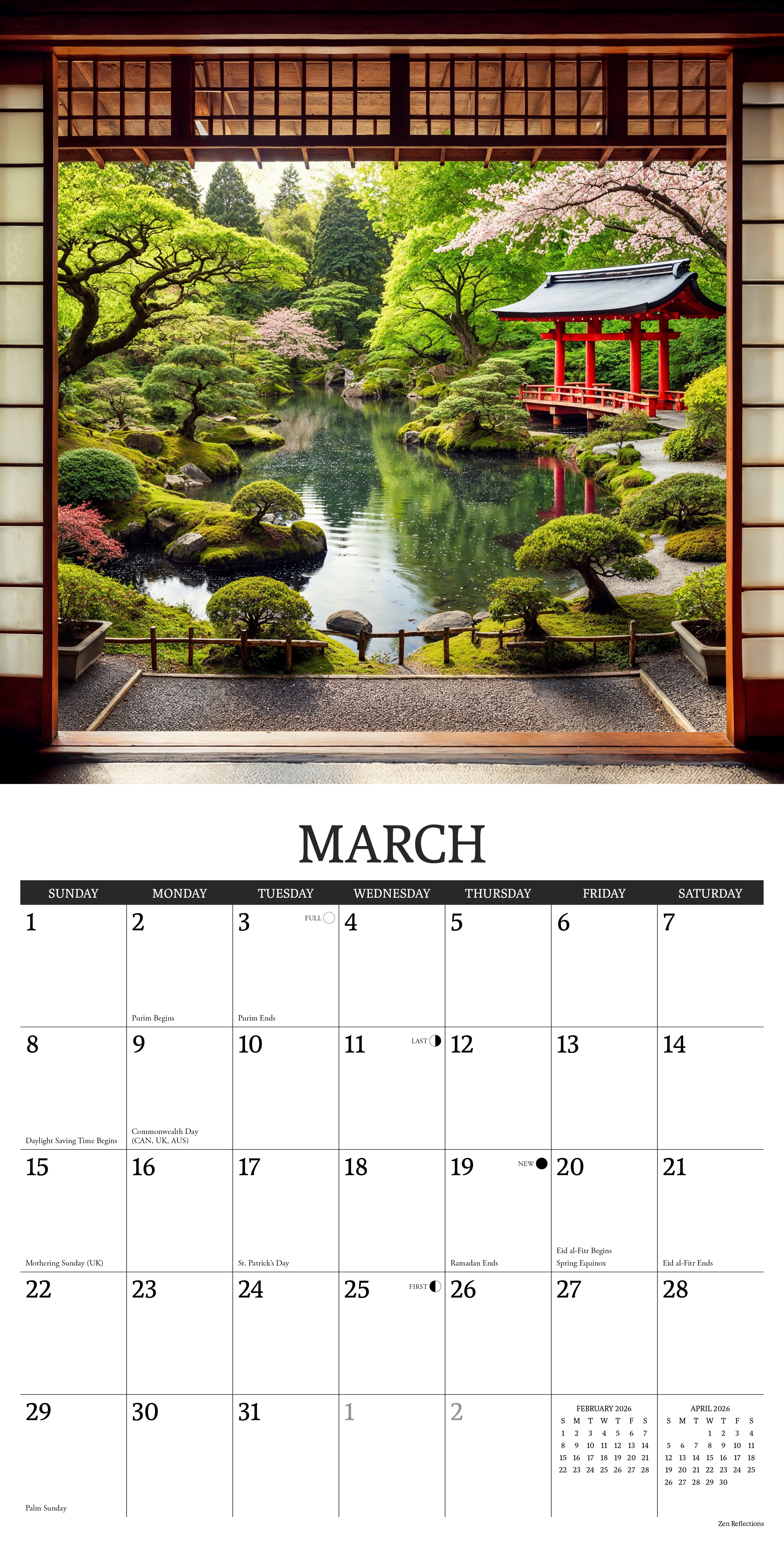 2026 Out of Office: Scenic Views for the Weekly Blues - Square Wall