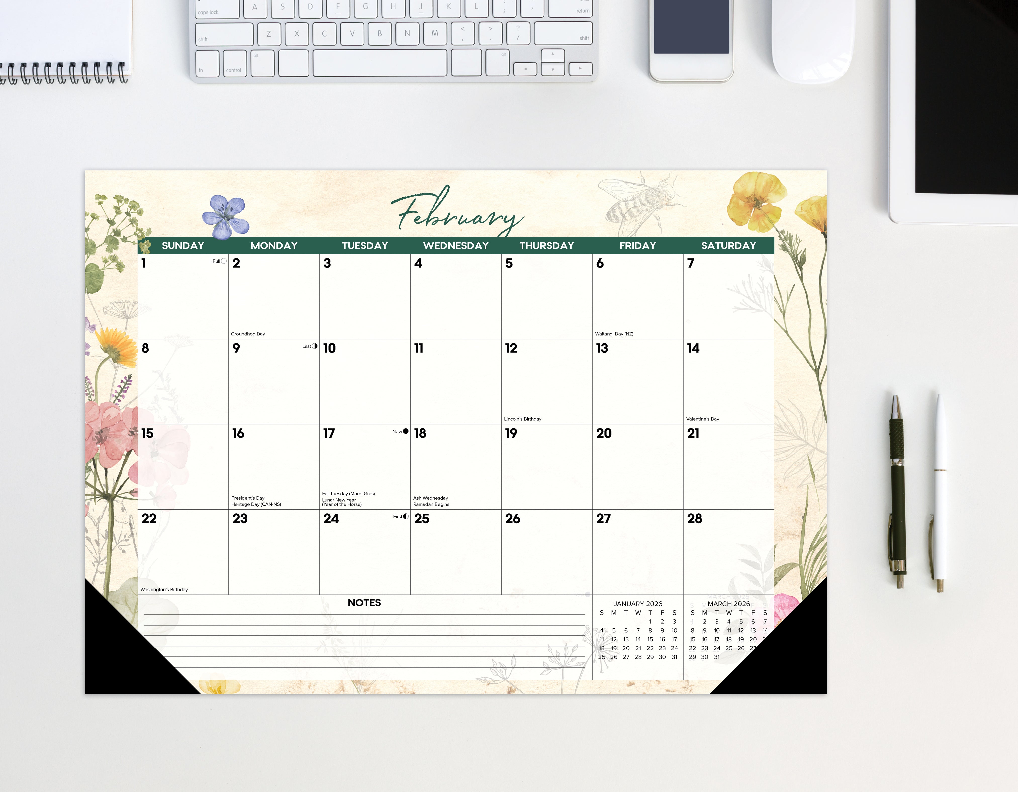 2026 Botanical Garden - Desk Pad