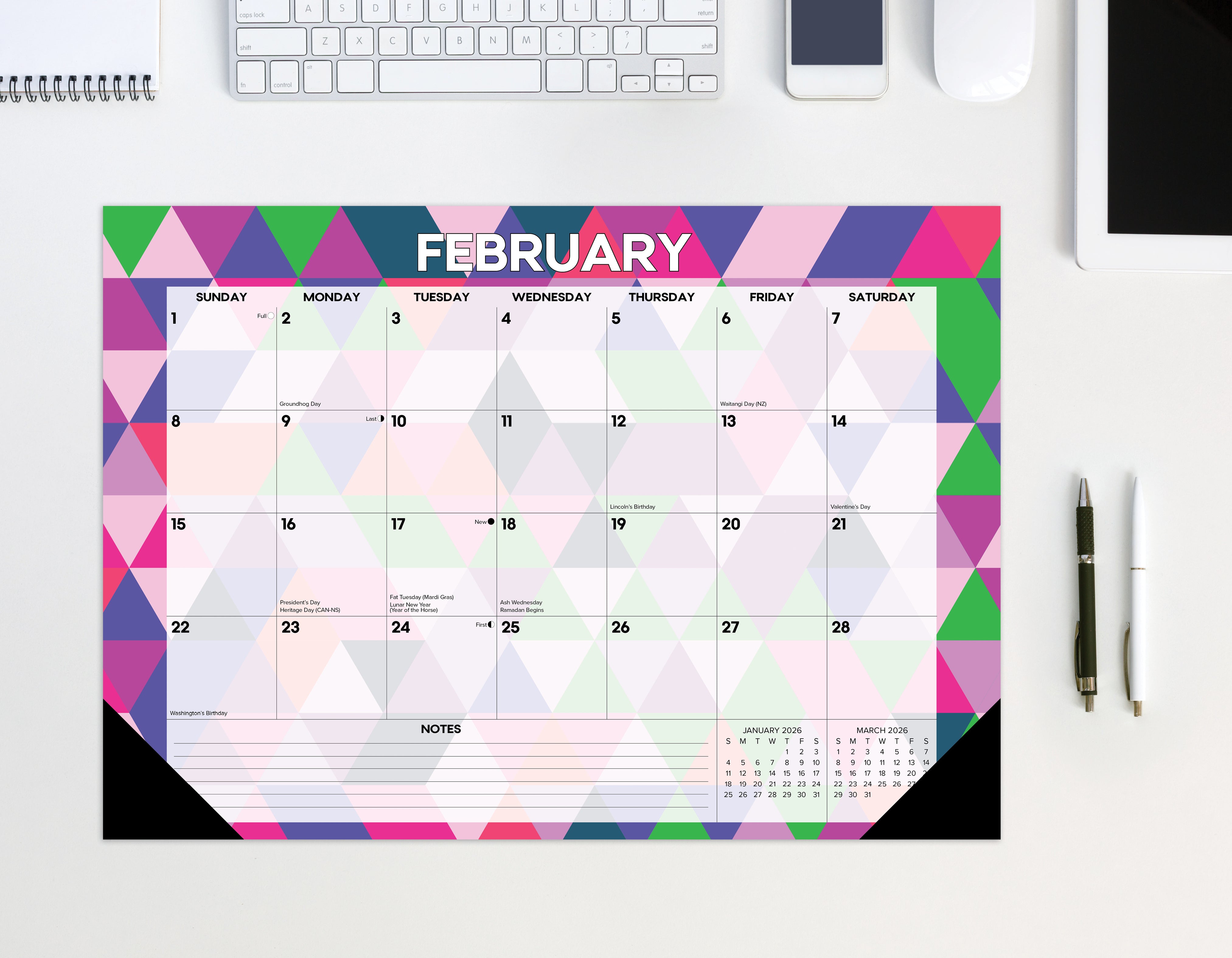 2026 Modern Geometric - Desk Pad