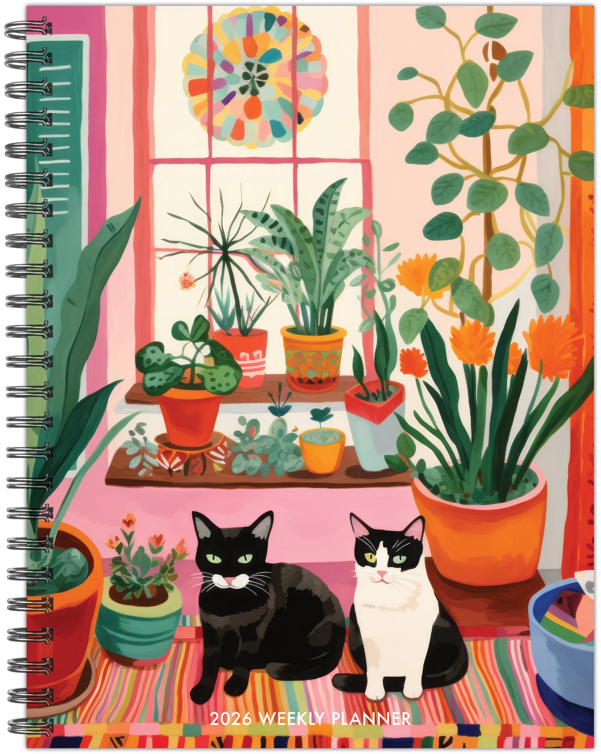 2026 Cats Love Plants - Monthly & Weekly Diary/Planner