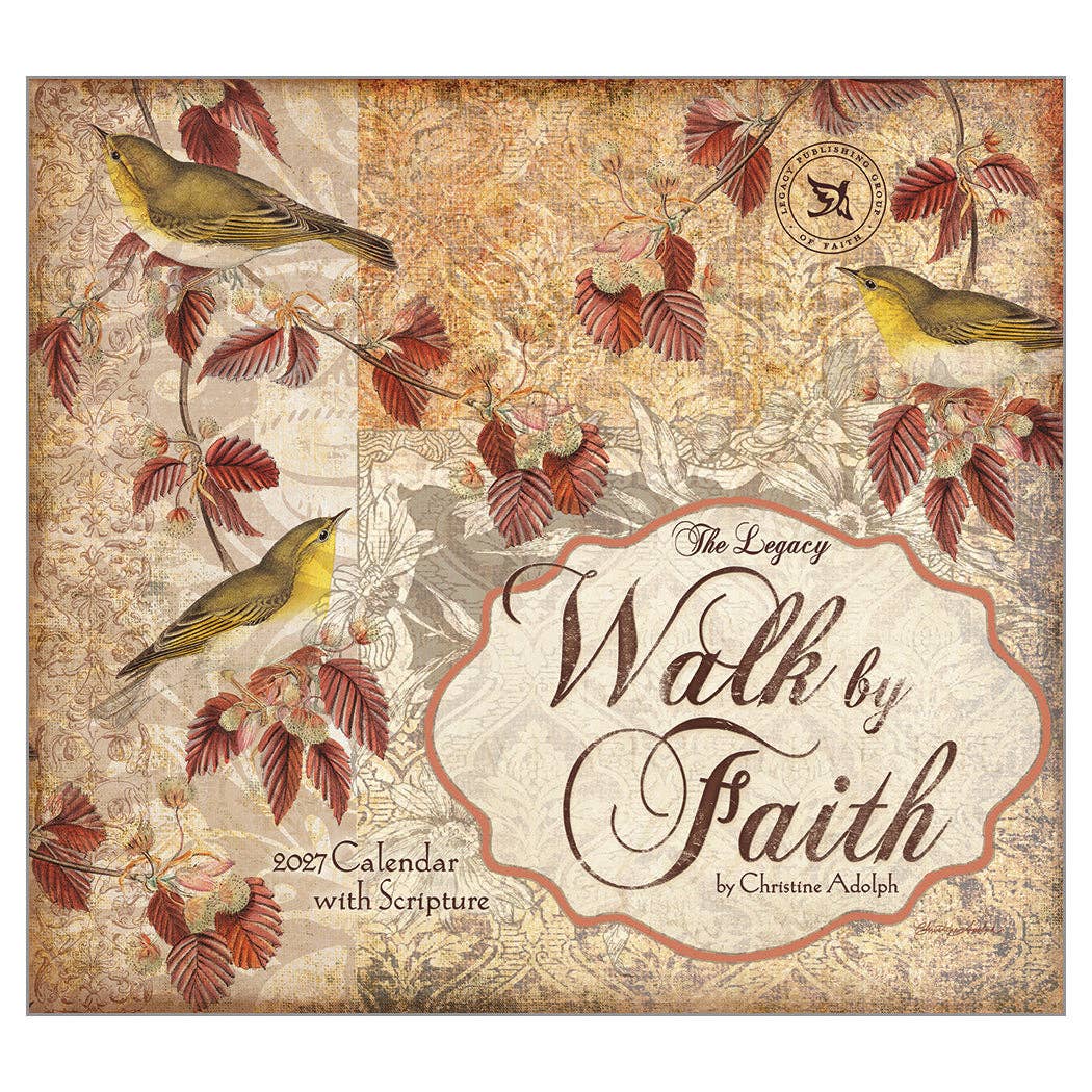 2027 Walk By Faith - Scripture - Deluxe Wall Calendar by Carrie Schmit