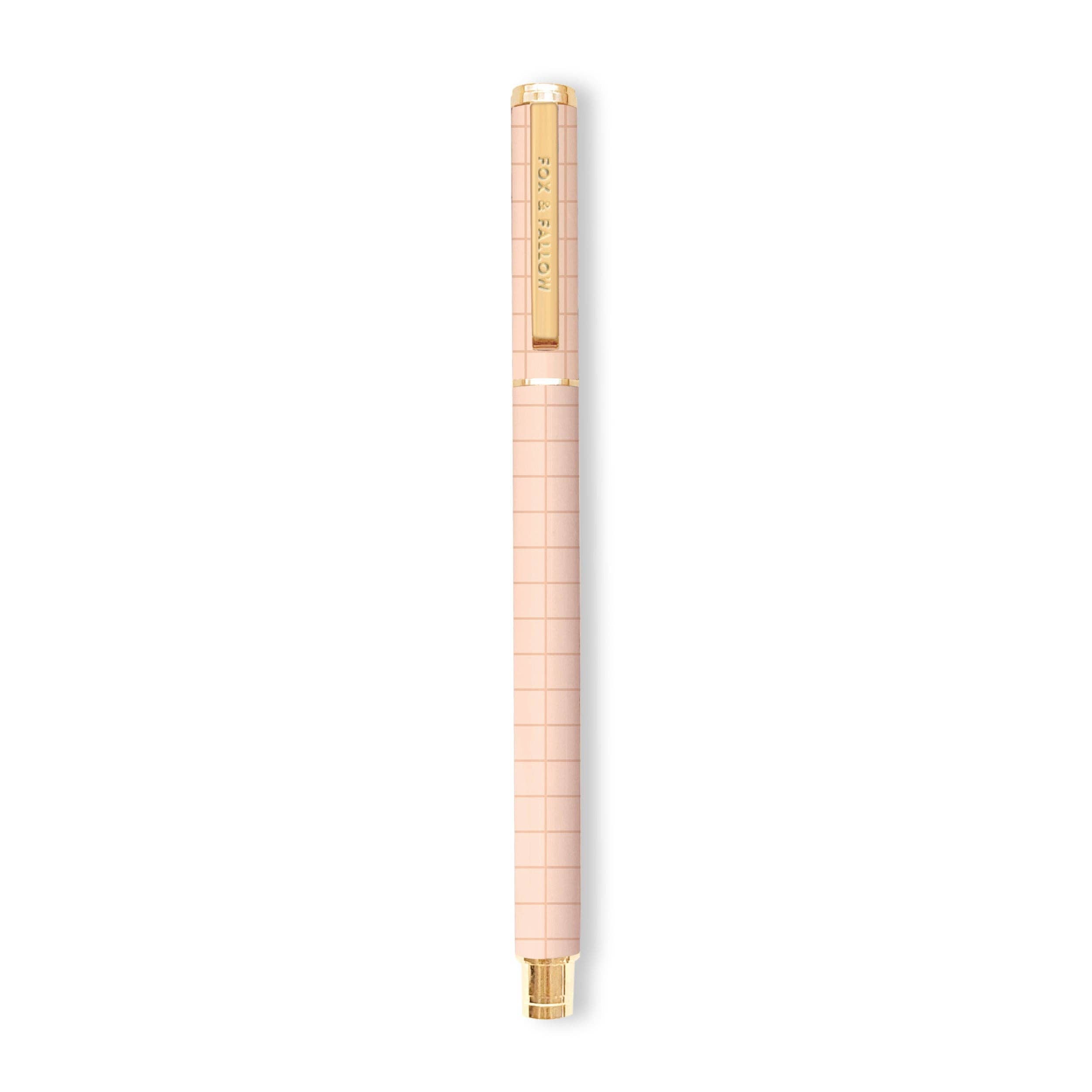 Blush Grid - Rollerball Pen (Boxed)