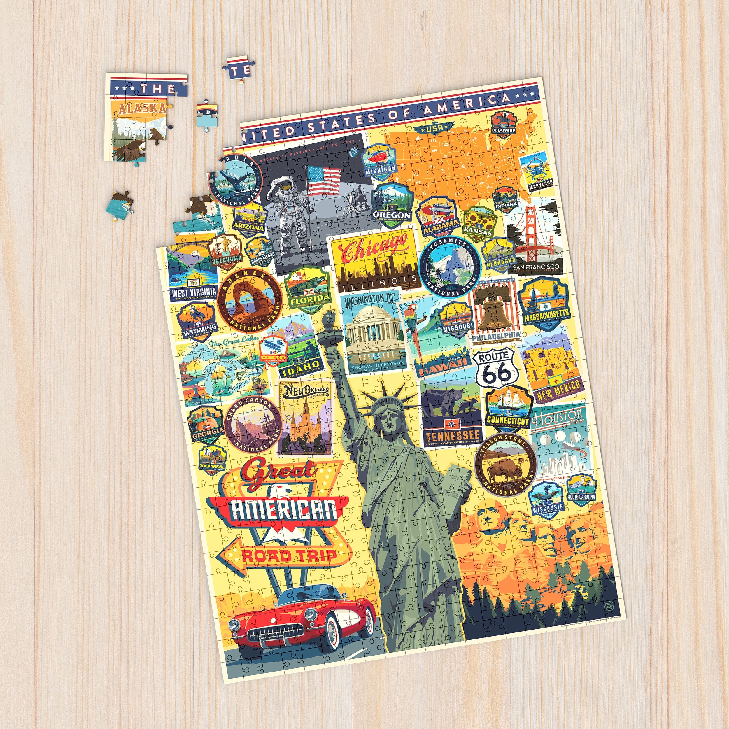 Great American Road Trip 1000 Piece - Jigsaw Puzzle