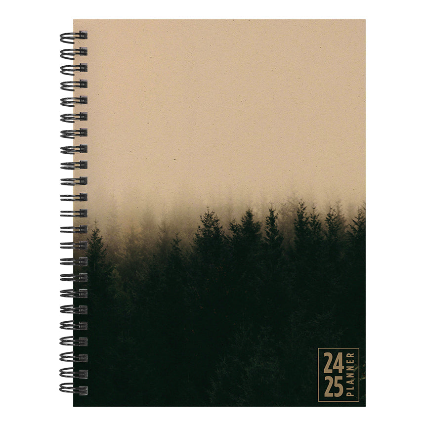July 2024 - June 2025 Ombre Woods - Medium Weekly & Monthly Academic Year Diary/Planner