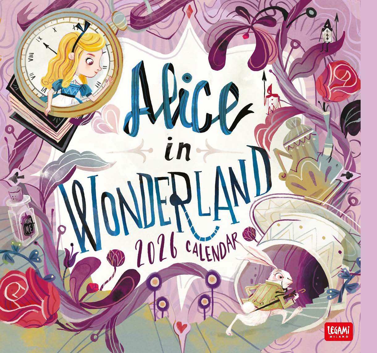 2026 Alice In Wonderland - Square Wall Calendar