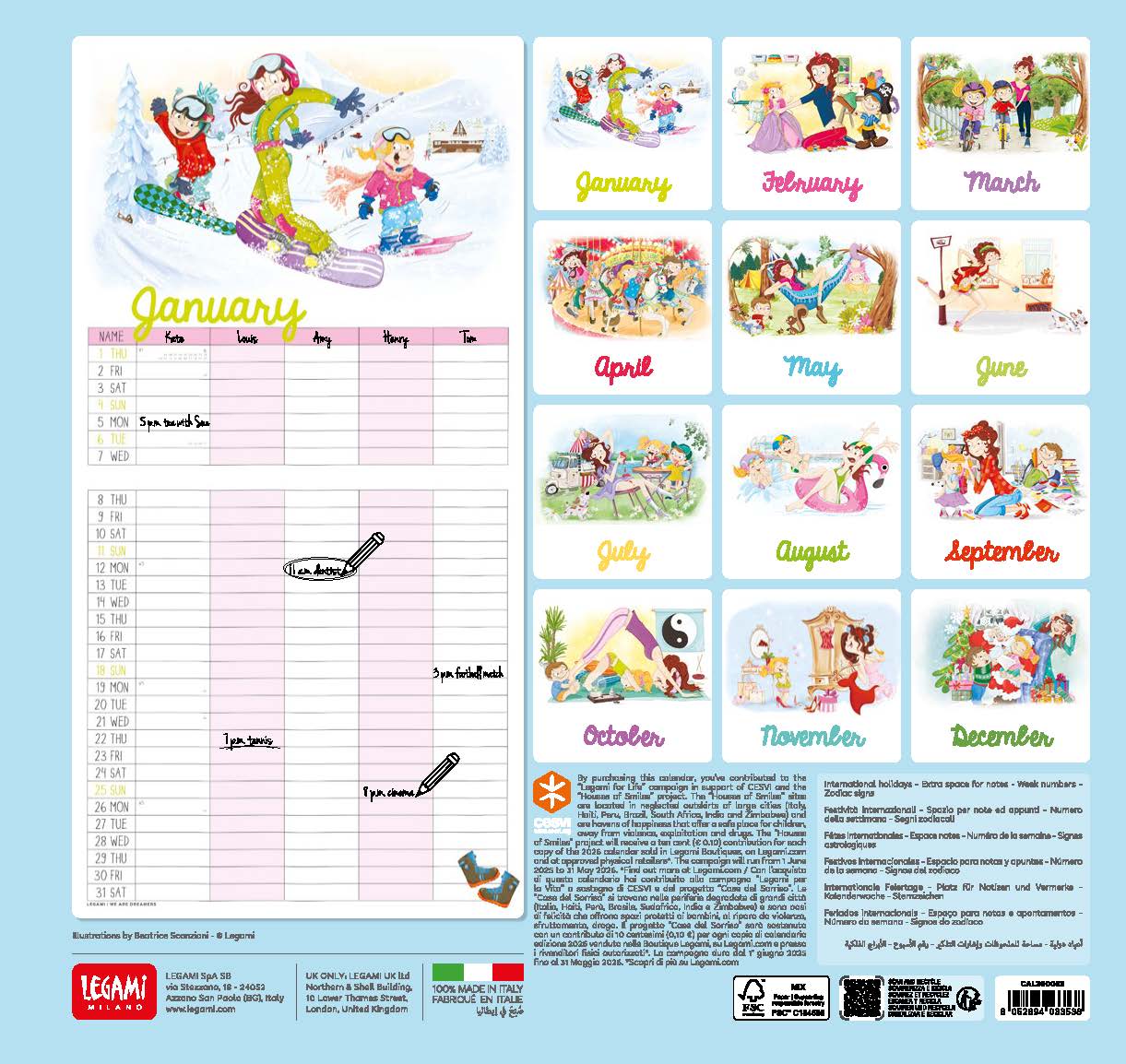 2026 Super Mum - Square Wall Calendar