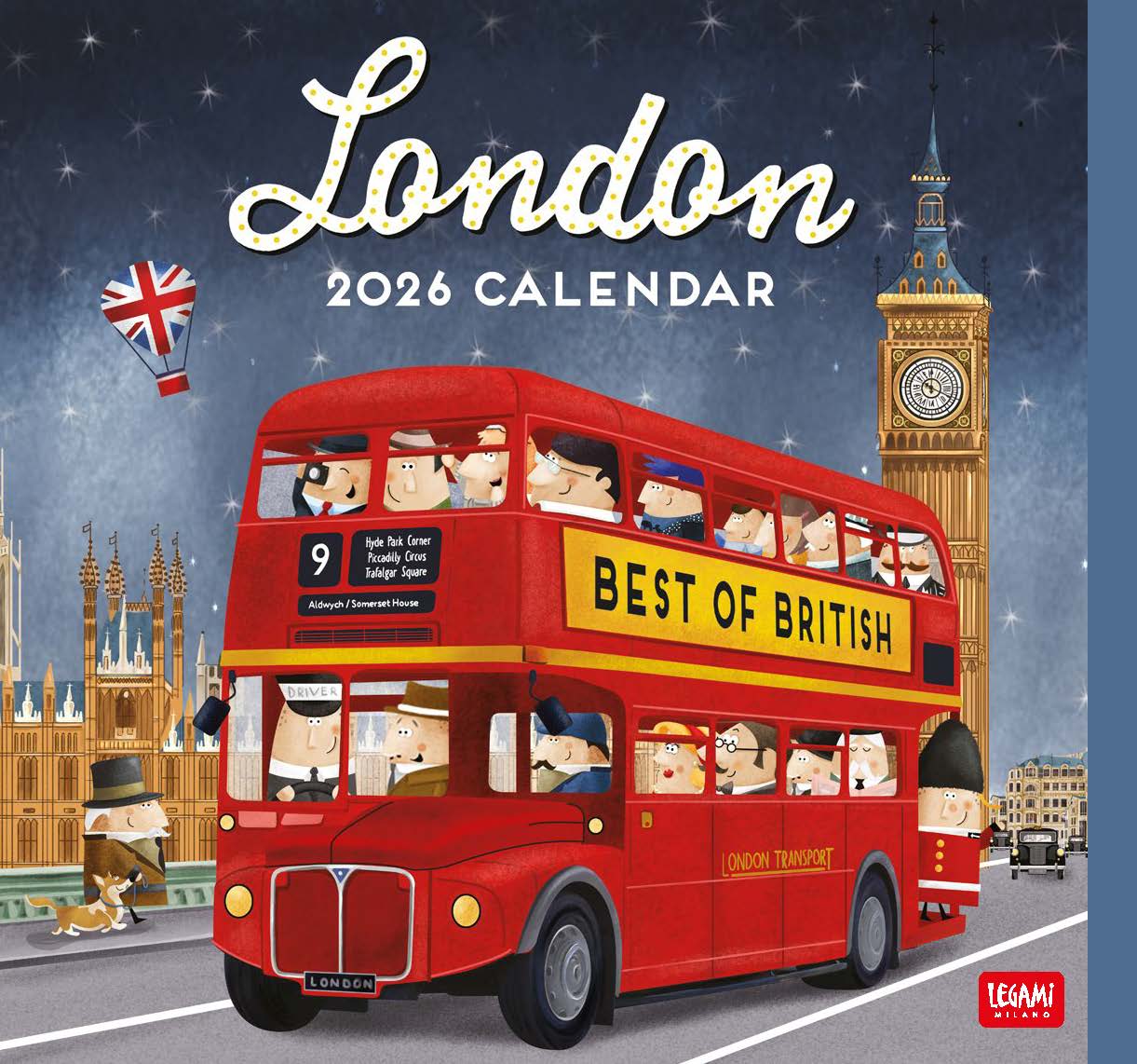 2026 London - Square Wall Calendar