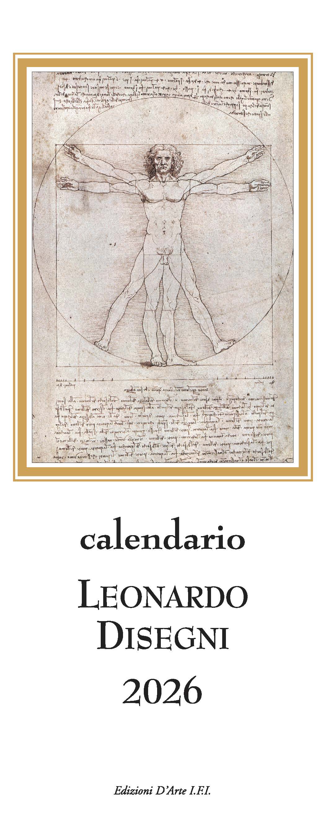 2026 Leonardo Disegni - Slim Wall Calendar