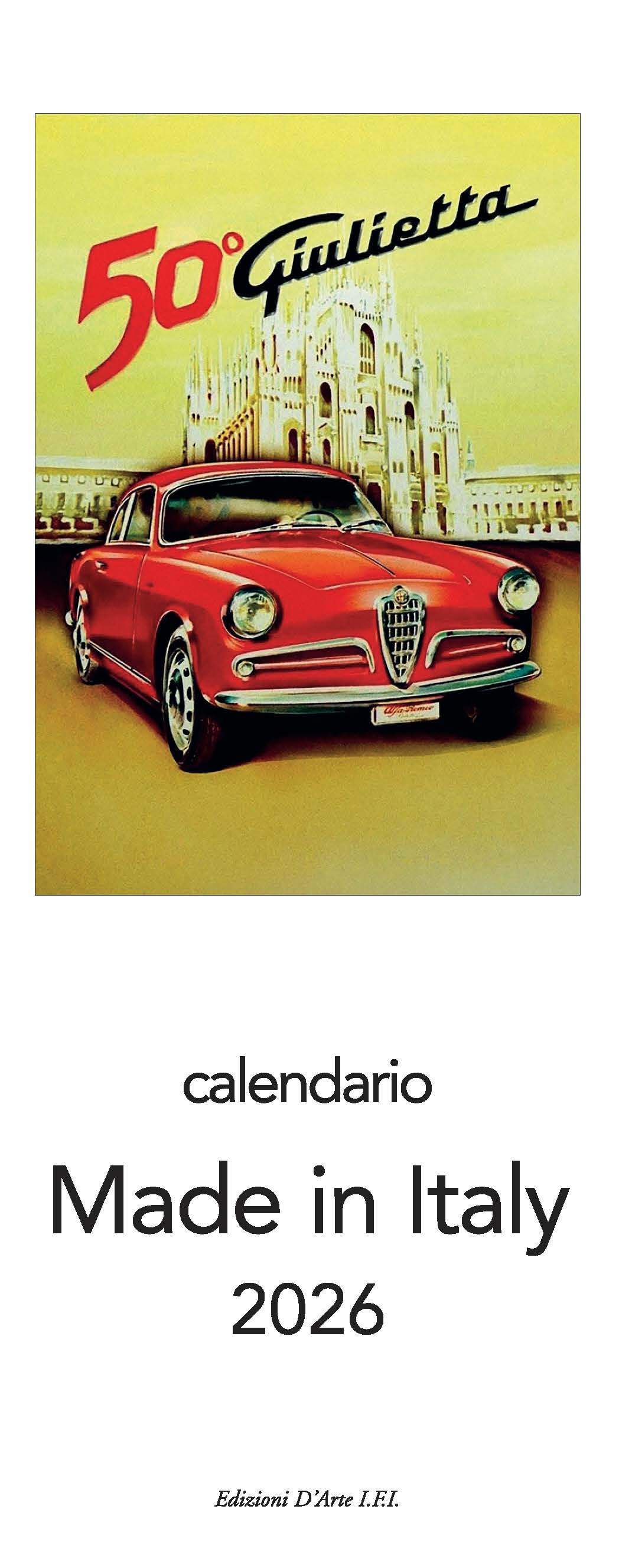 2026 Made in Italy - Slim Wall Calendar