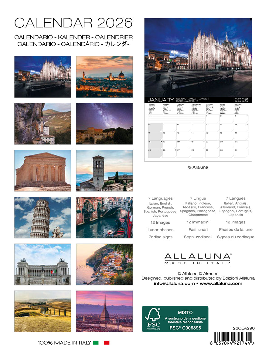 2026 Italy - Desk Easel Calendar