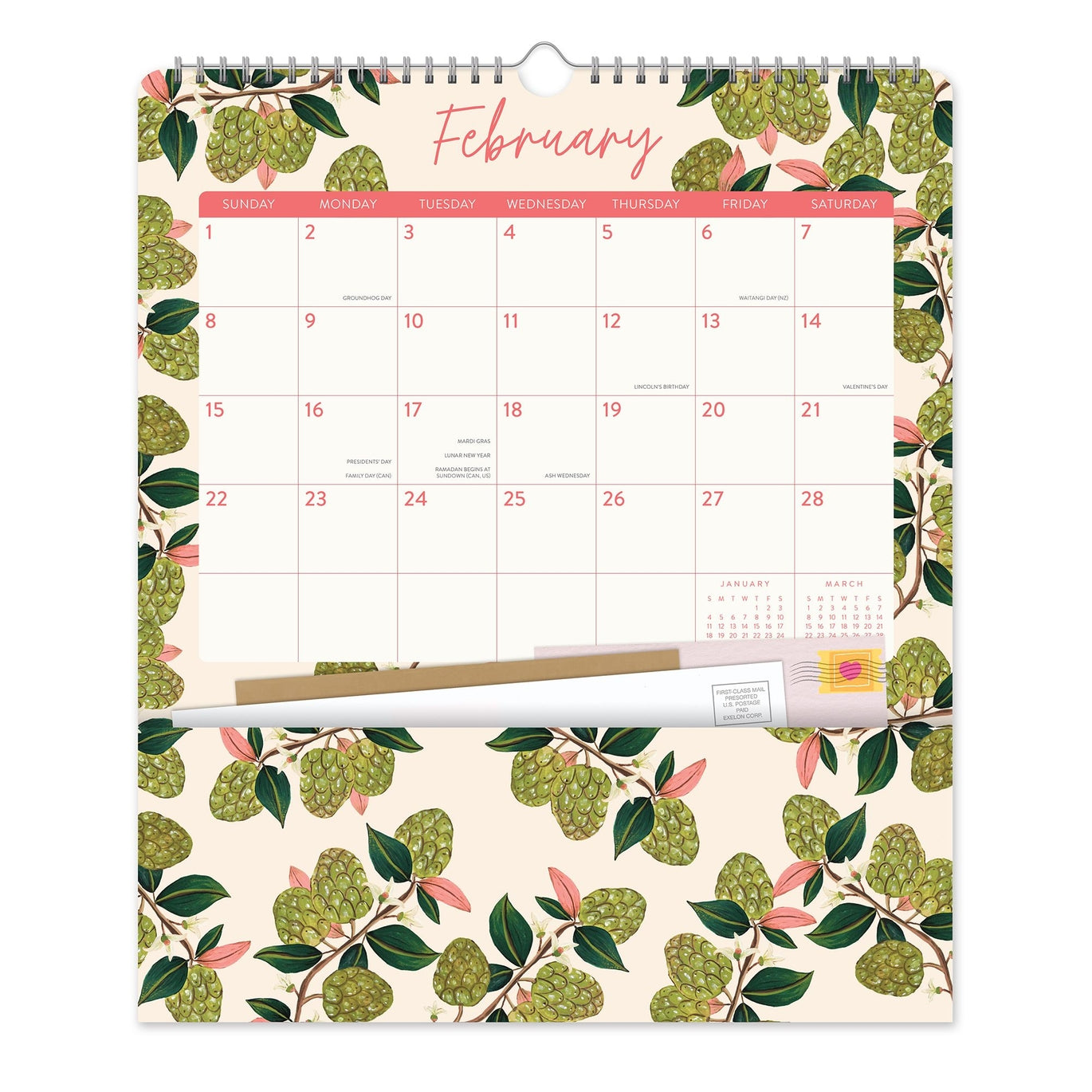 2026 Fruit & Flora - Pocket Plus Deluxe Wall Calendar