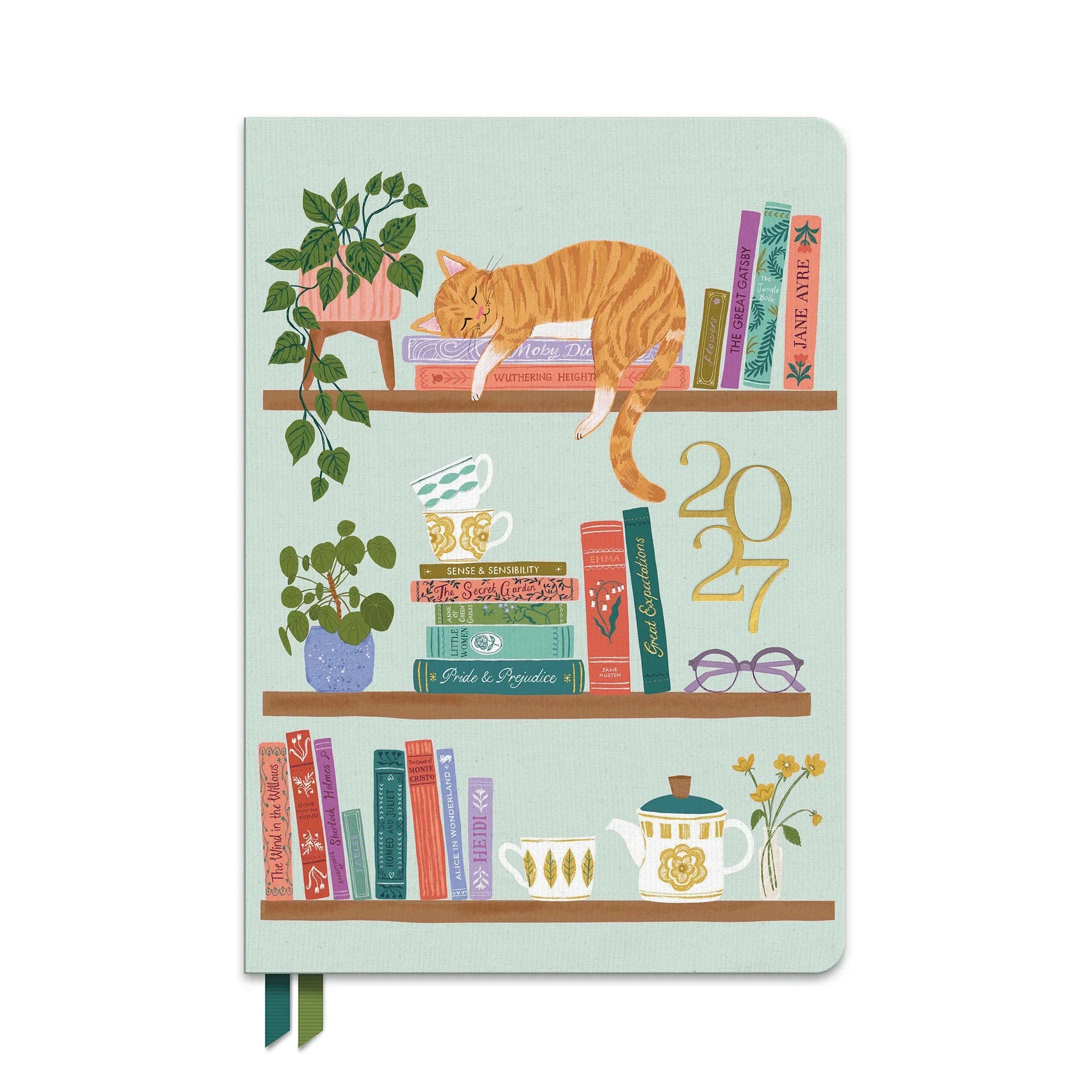 2027 Library Cat-alog (Clara) - 17-Month Monthly & Weekly Diary/Planne