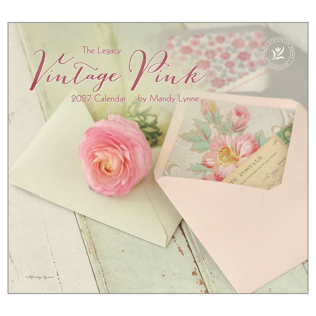 2027 Vintage Pink - Deluxe Wall Calendar by Mandy Lynne