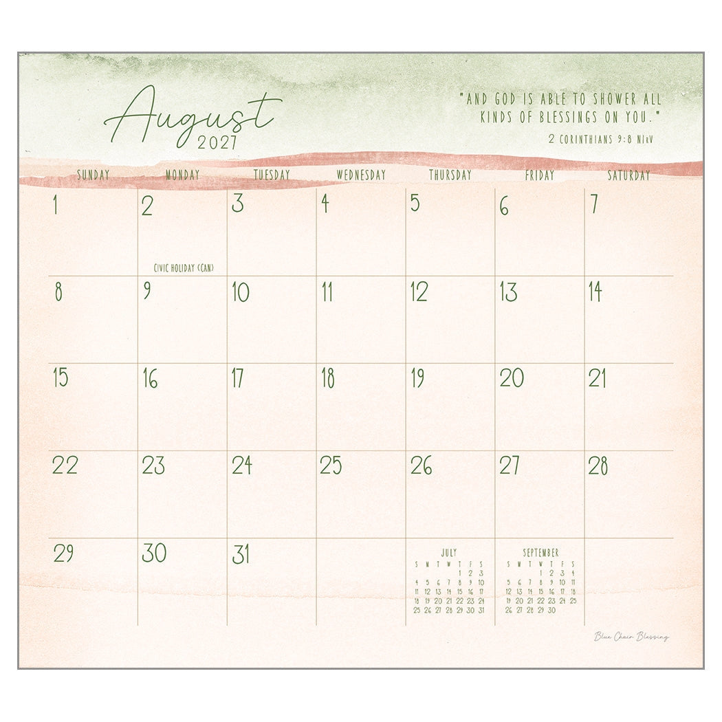 2027 Grace Upon Grace - Deluxe Wall Calendar by Blue Chair Blessing