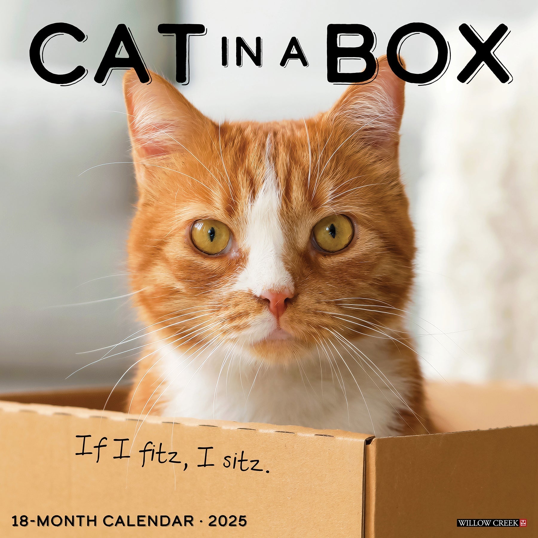 2025 Cat in a Box - Square Wall Calendar (US Only)