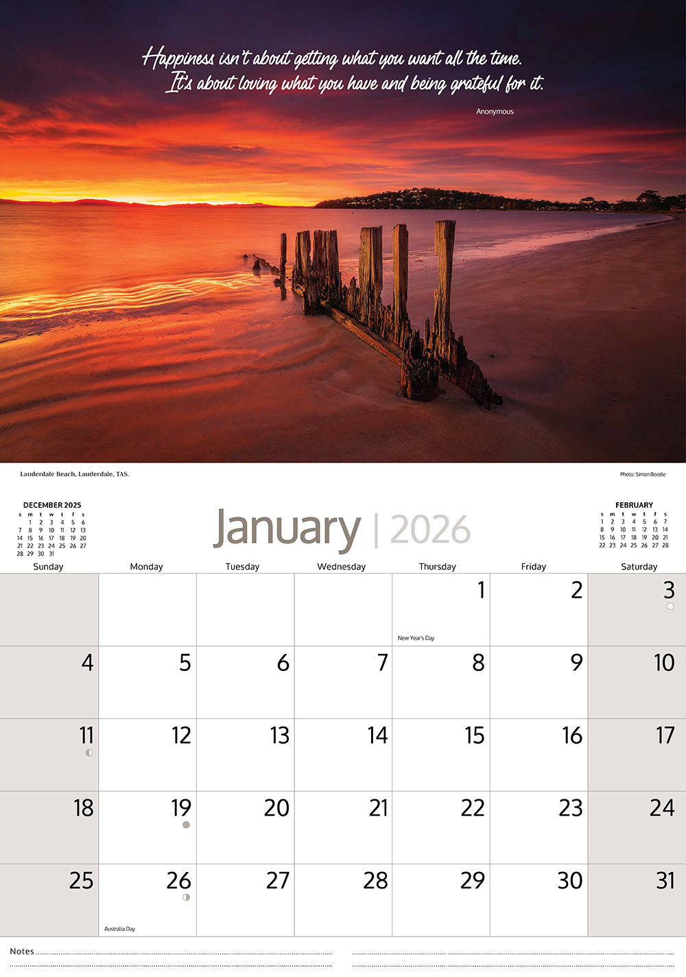 2026 Australia Inspired - Horizontal Wall Calendar