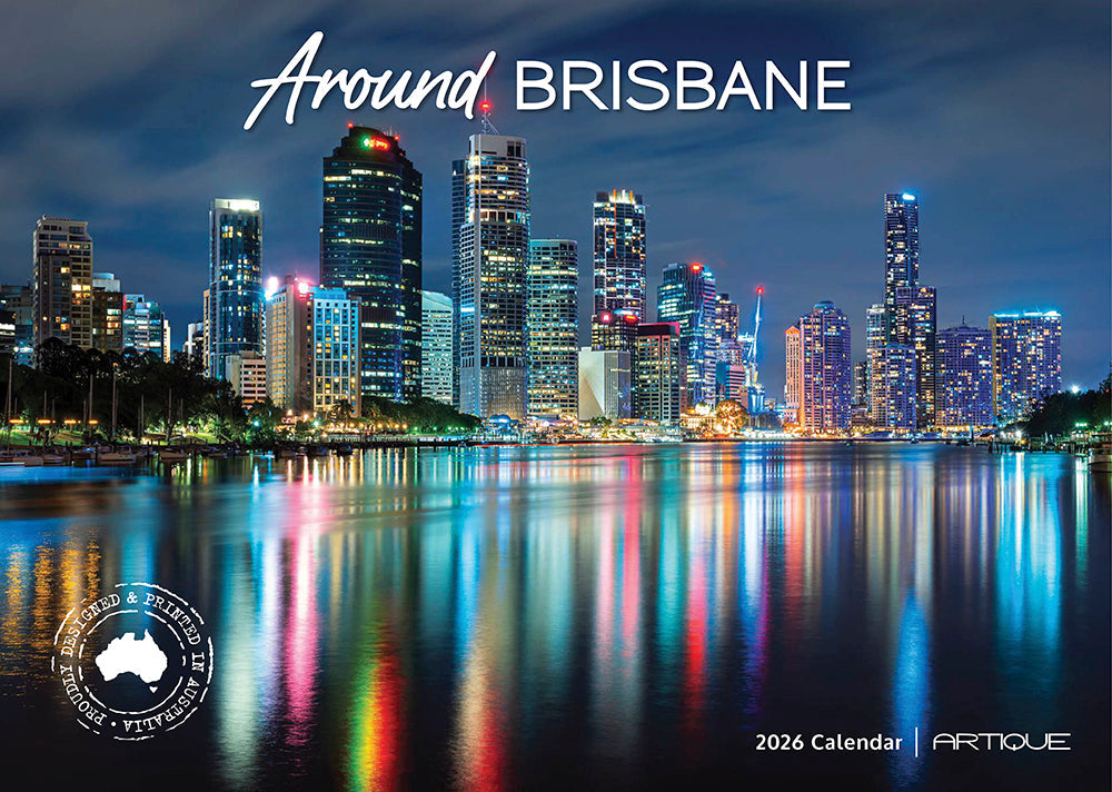 2026 Around Brisbane - Horizontal Wall Calendar