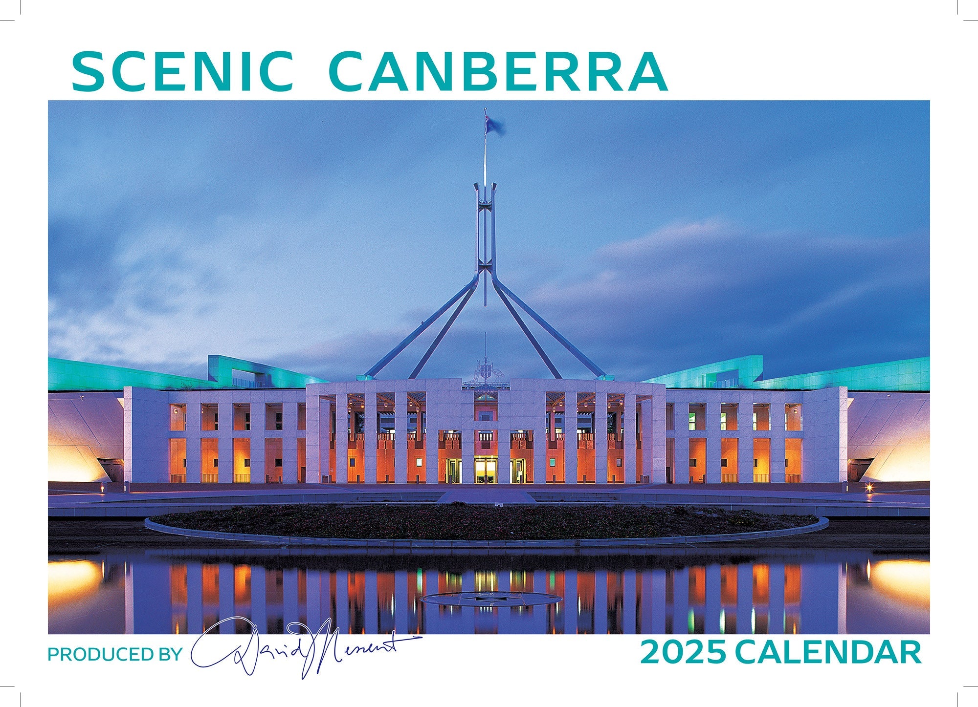 2025 Scenic Canberra By David Messent Horizontal Wall Calendar