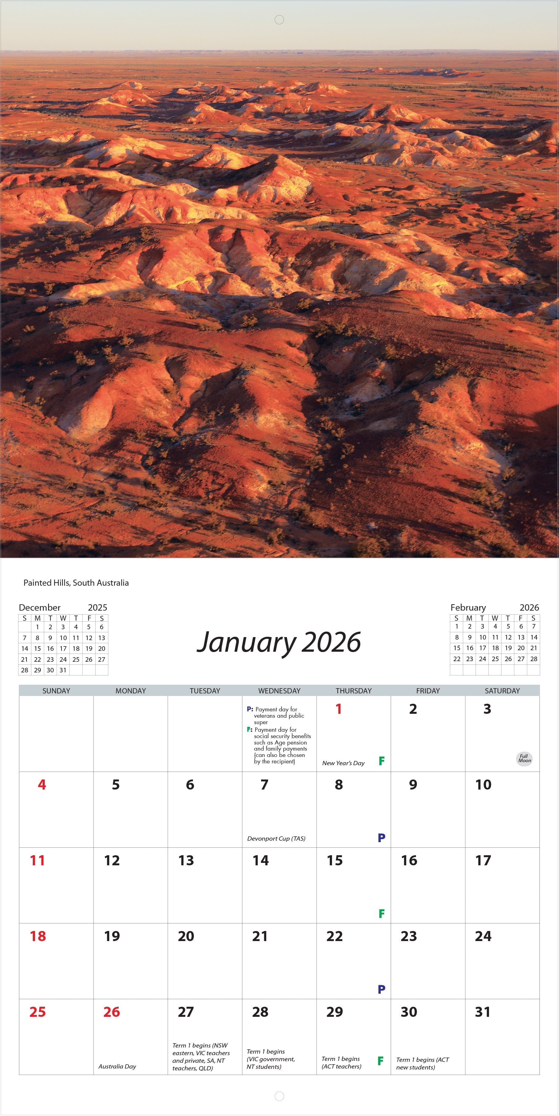 2026 Australian Wonders - Square Wall Calendar