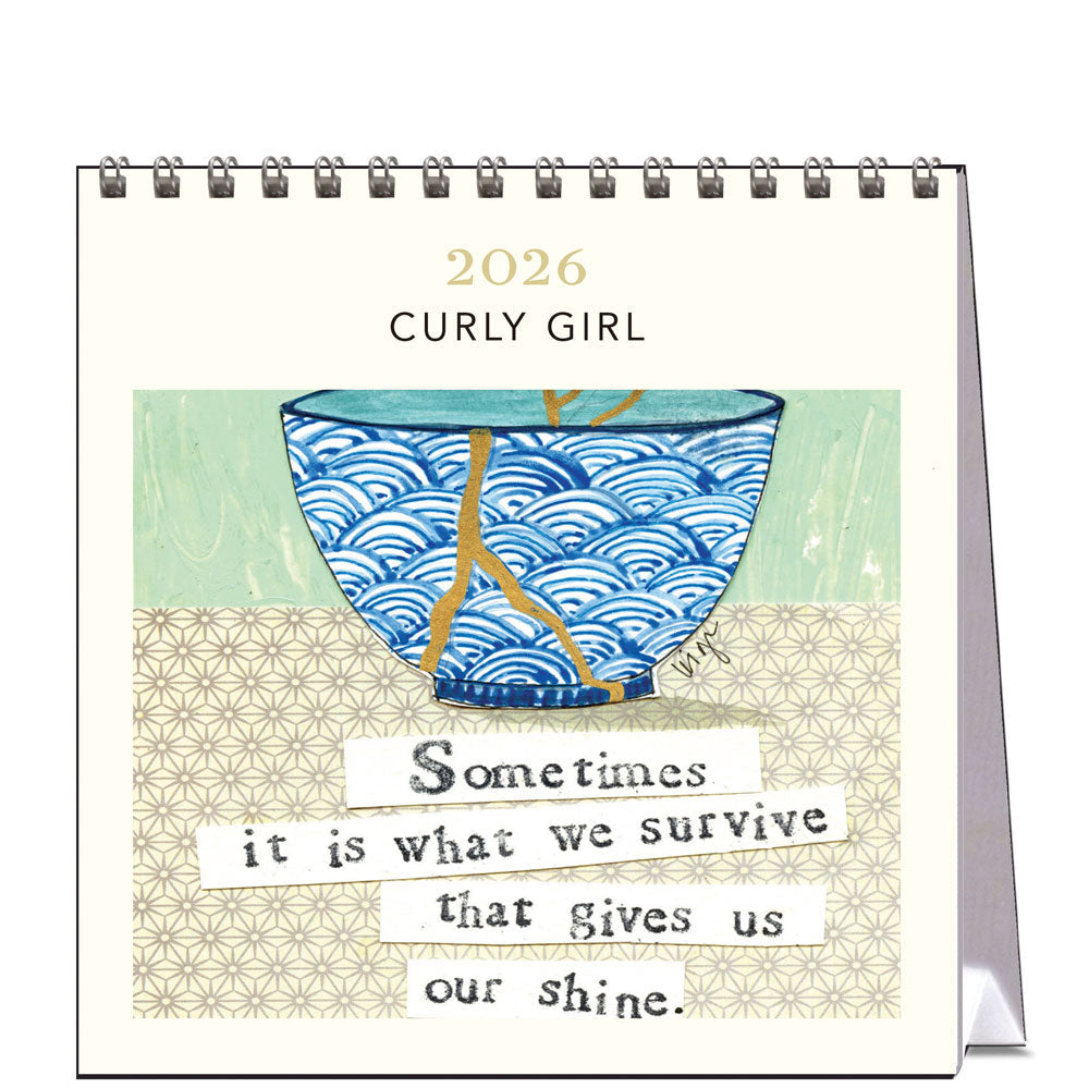 2026 Curly Girl - Desk Easel Calendar