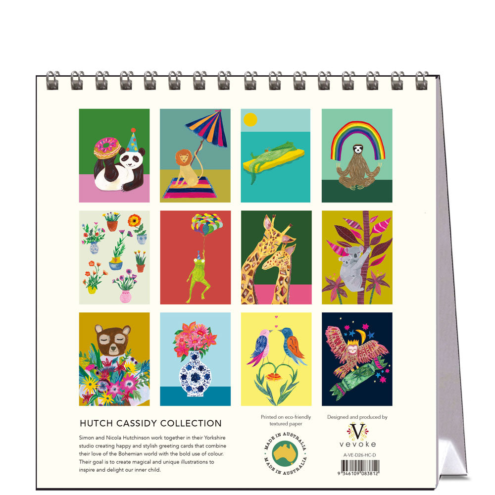 2026 Hutch Cassidy - Desk Easel Calendar