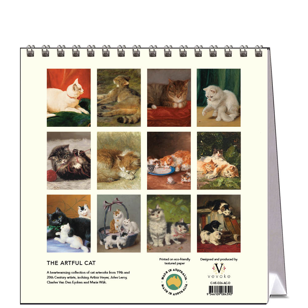 2026 The Artful Cat - Desk Easel Calendar