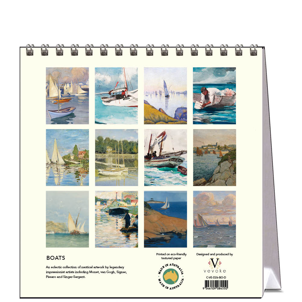 2026 Boats - Desk Easel Calendar