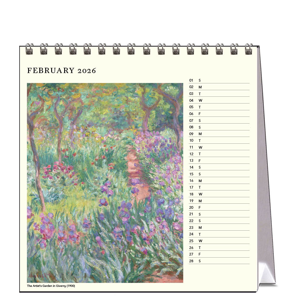 2026 Monet's Gardens - Desk Easel Calendar