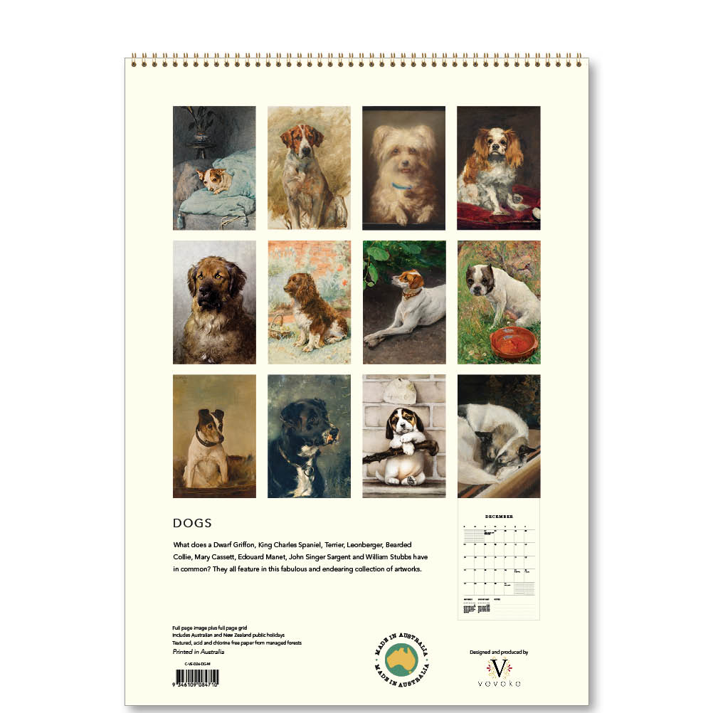 2026 Dogs - Deluxe Wall Calendar