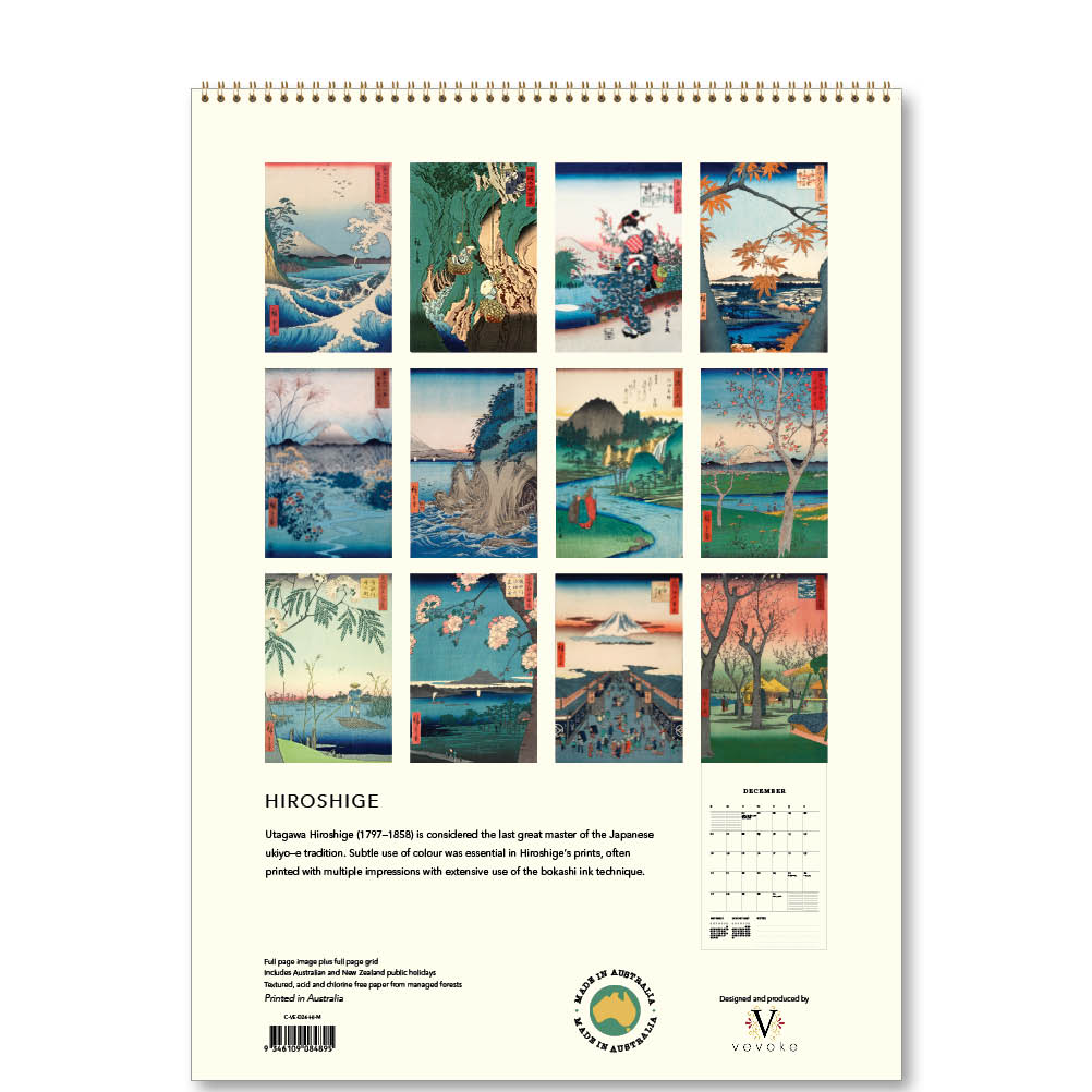 2026 Hiroshige - Deluxe Wall Calendar