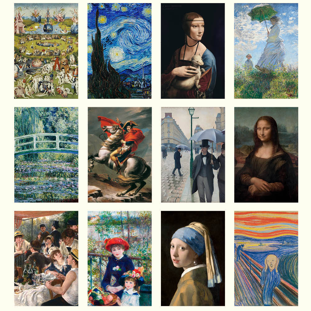 2026 Iconic Paintings - Desk Easel Calendar
