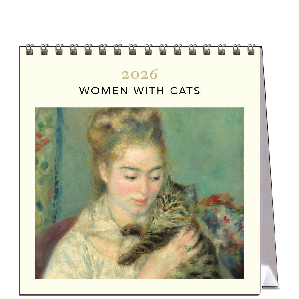 2026 Women with Cats - Desk Easel Calendar