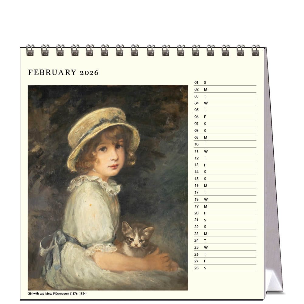 2026 Women with Cats - Desk Easel Calendar