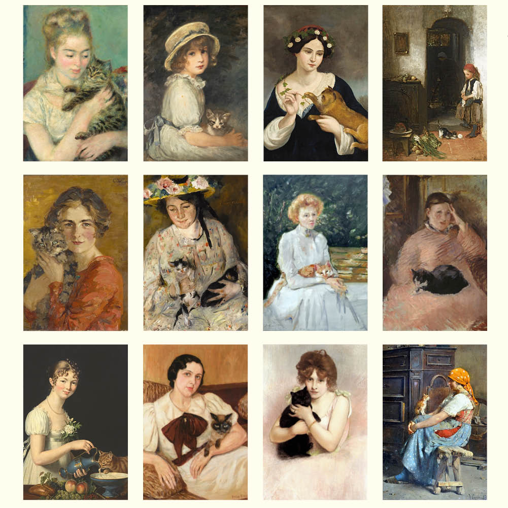 2026 Women with Cats - Desk Easel Calendar