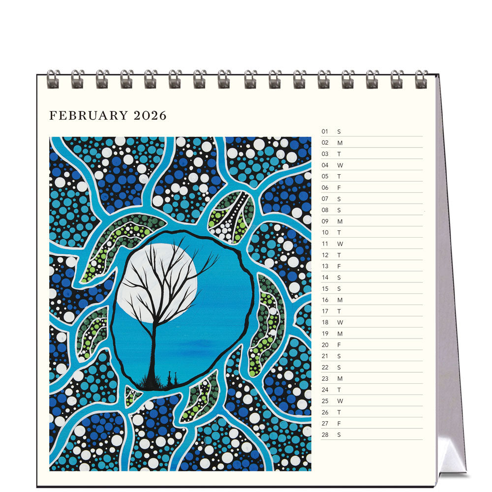2026 Aboriginal Art - Desk Easel Calendar