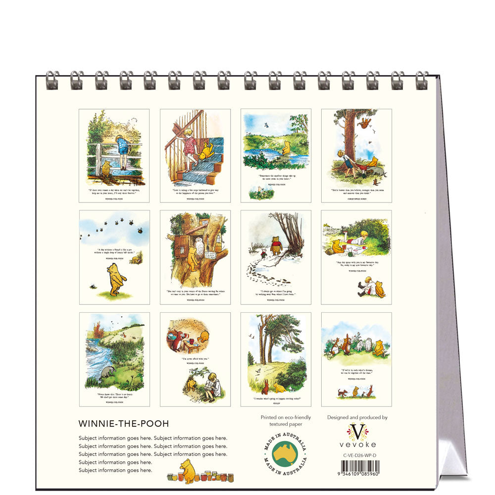 2026 Winnie the Pooh - Desk Easel Calendar