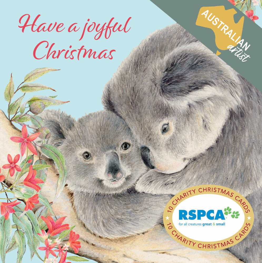 RSPCA - Joyful Koala - 10 Charity Christmas Cards Pack