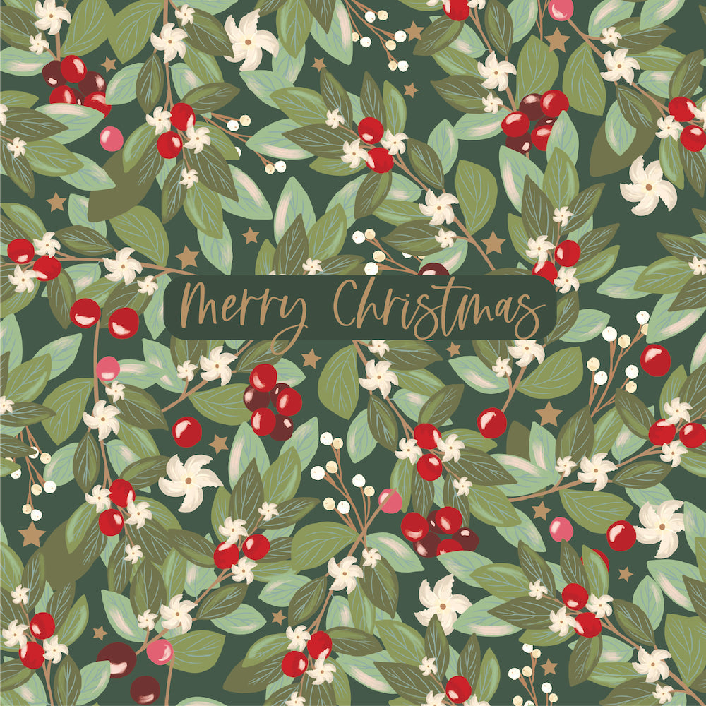 BCNA - Leaves And Berries - 10 Charity Christmas Cards Pack