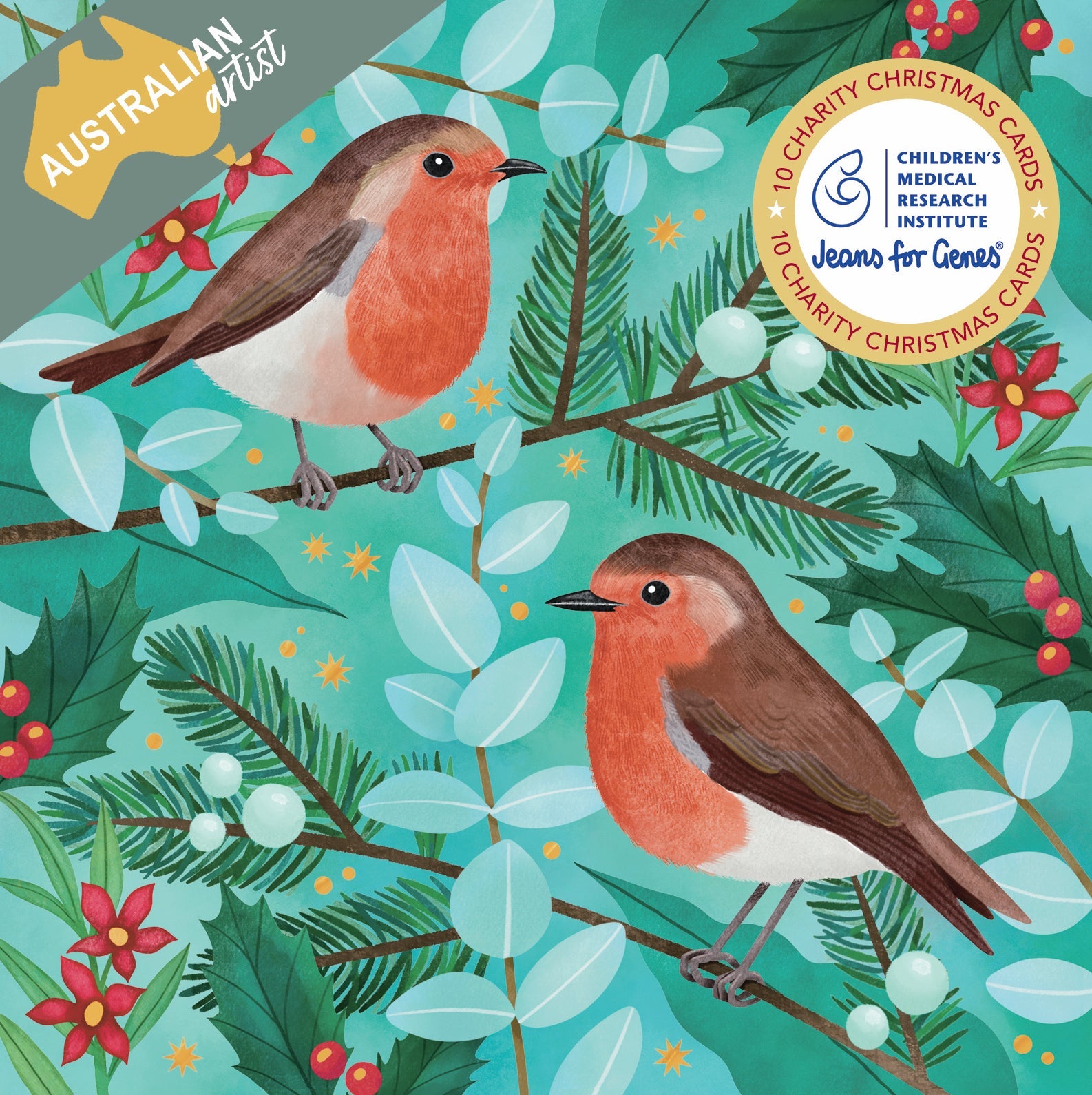 CMRI - Robins - 10 Charity Christmas Cards Pack