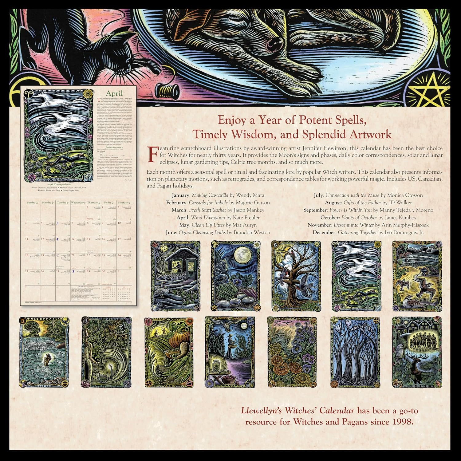 2027 Llewellyn's Witches' - Square Wall Calendar