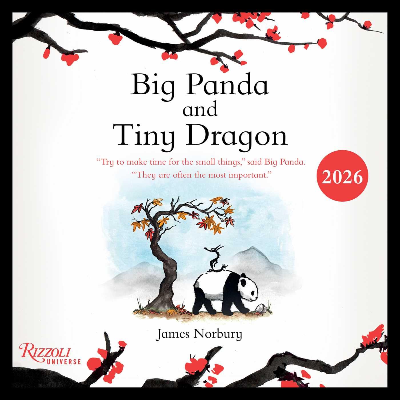2026 Big Panda & Tiny Dragon - Square Wall Calendar