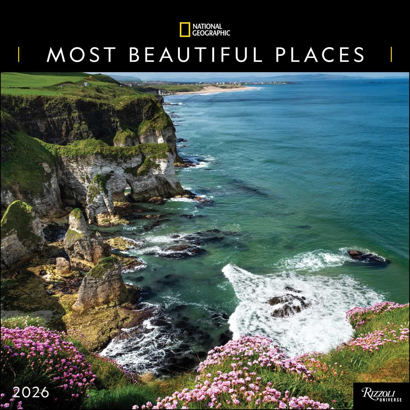 2026 Most Beautiful Places: National Geo - Square Wall Calendar