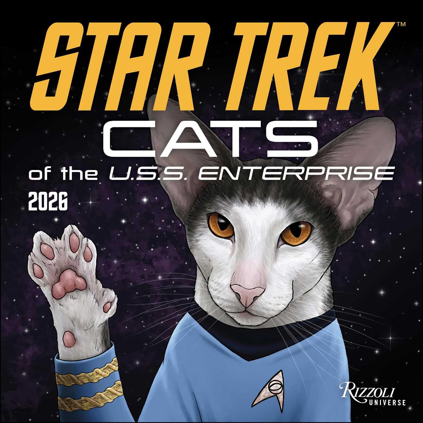 2026 Star Trek Cats - Square Wall Calendar