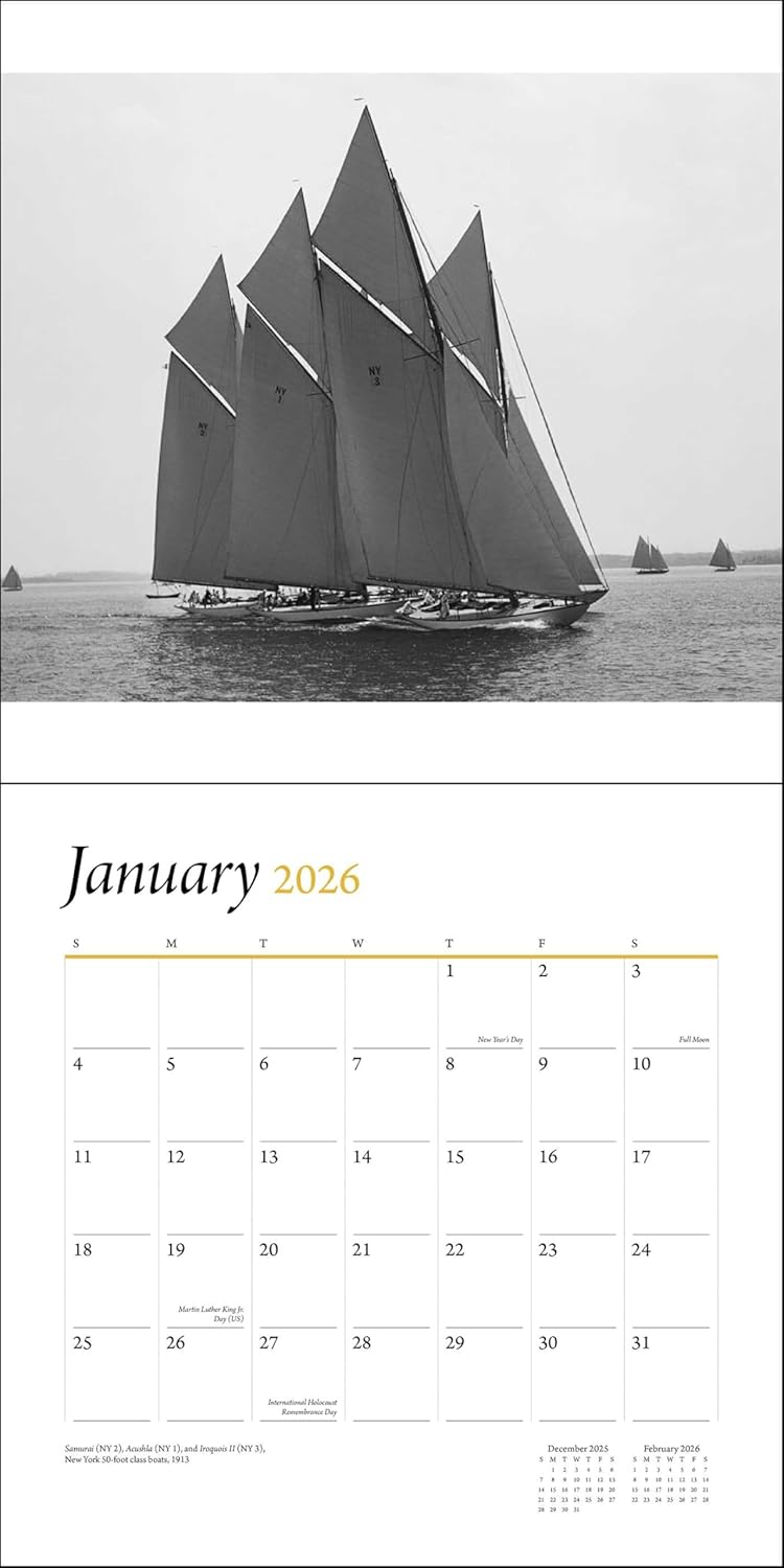 2026 Art of the Boat - Square Wall Calendar